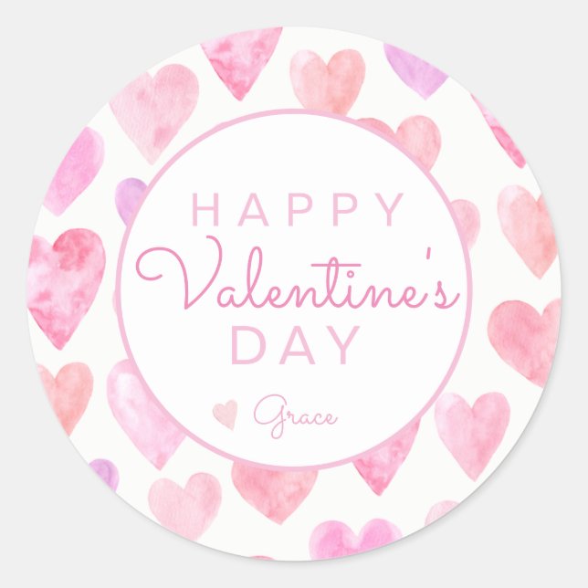Rond Sticker pour la Saint-Valentin, Sticker pour le co (Devant)