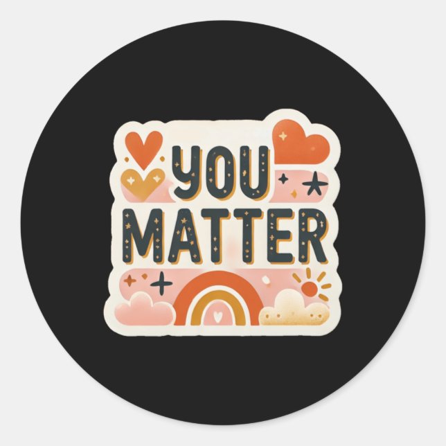 Rond Sticker pour la santé mentale (Devant)