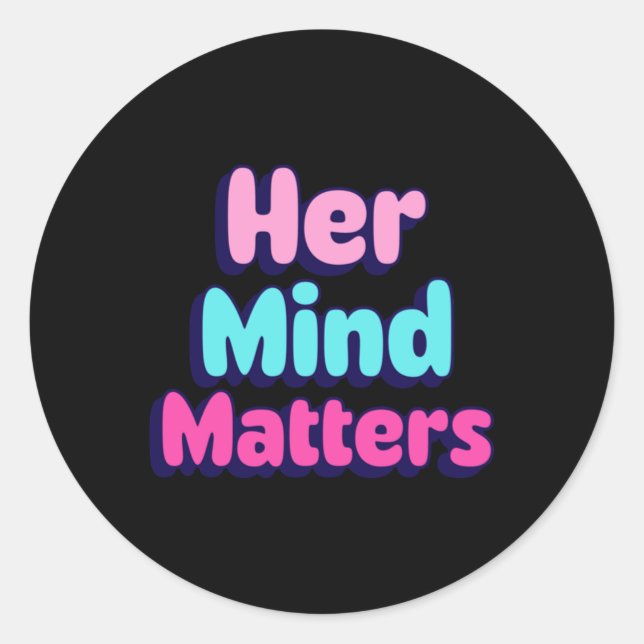 Rond Sticker pour la santé mentale des femmes (Devant)