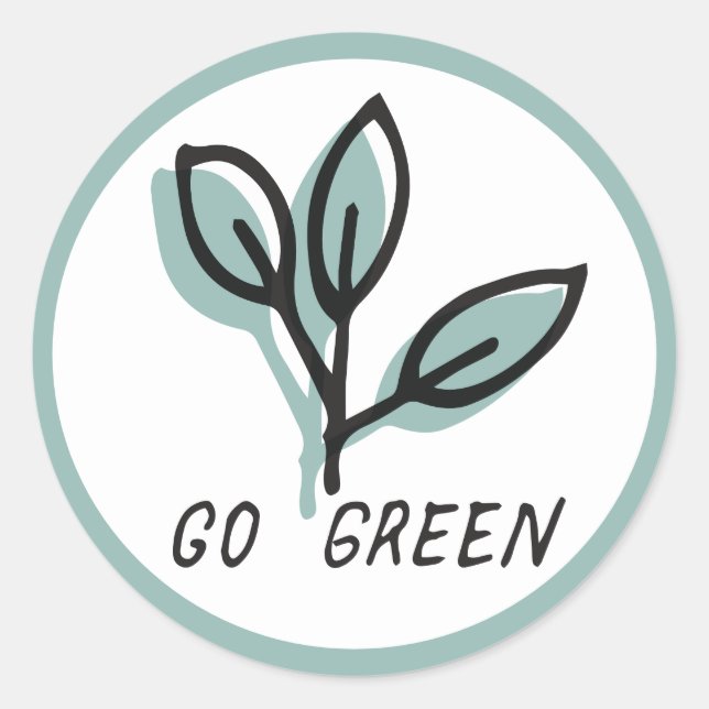 Rond Sticker pour la sensibilisation à l'environnement  (Devant)