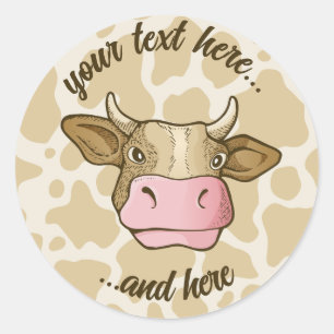 Rond Sticker pour la tête de vache