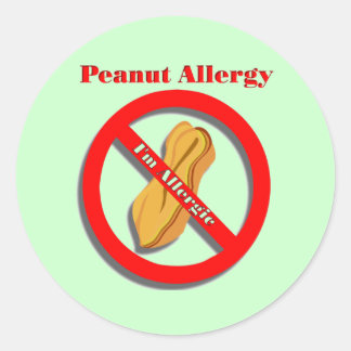 Rond Sticker pour l'allergie aux arachides Je suis alle