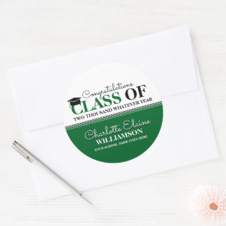 Rond Sticker pour l'année d'études Green/White