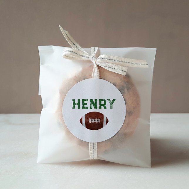 Rond Sticker pour l'anniversaire de football (Créateur téléchargé)