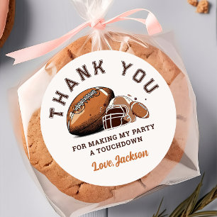 Rond Sticker pour l'anniversaire de football