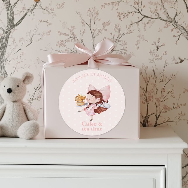 Rond Sticker pour l'anniversaire de l'heure du gâteau e (Créateur téléchargé)