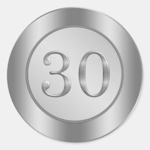 Rond Sticker pour l'anniversaire du 30e Mariage, effet