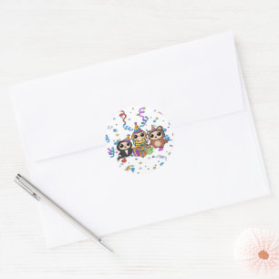 Rond Sticker pour l'anniversaire du dessin animé