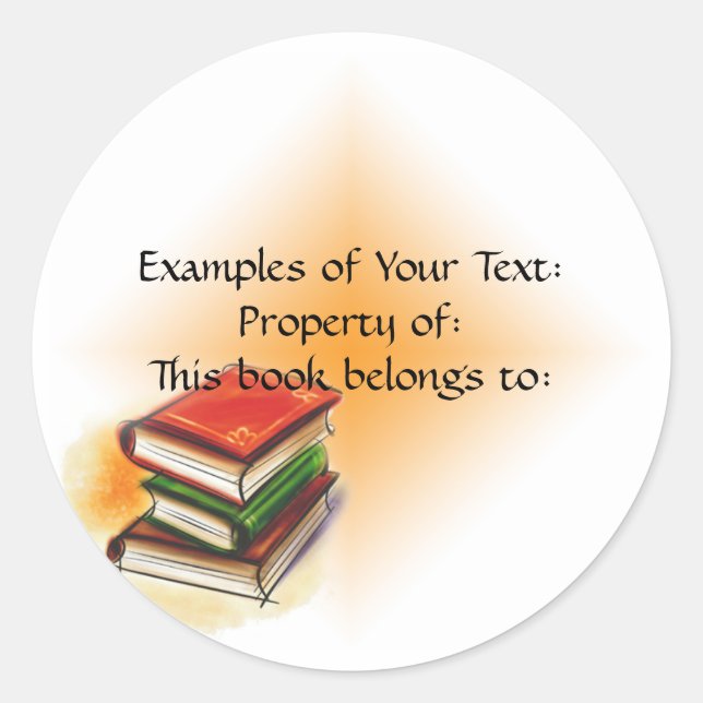 Rond Sticker pour l'apprentissage du livre (Devant)