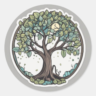 Rond Sticker pour l'arbre de vie