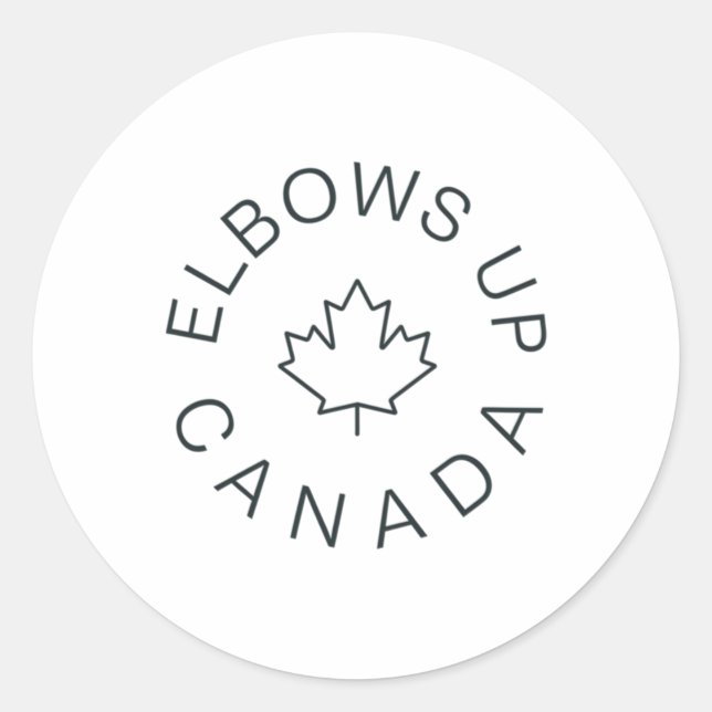 Rond Sticker pour le Canada à coudes6 (Devant)