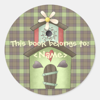 Rond Sticker pour le livre d'oiseaux d'un jardin de cam