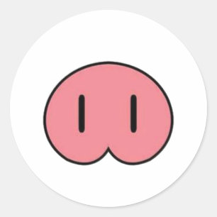 Rond Sticker pour le museau de porc