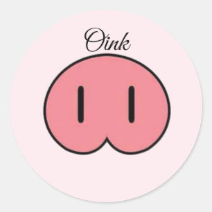 Rond Sticker pour le museau de porc