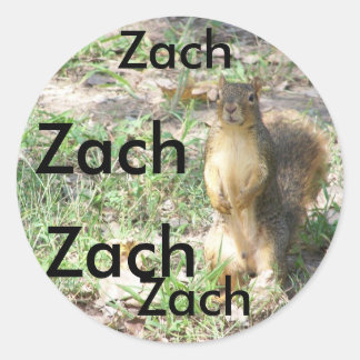 Rond Sticker pour le nom ZACH