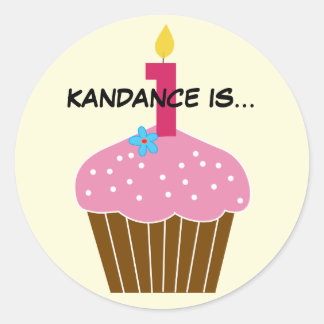 Rond Sticker pour le premier anniversaire du gâteau dou