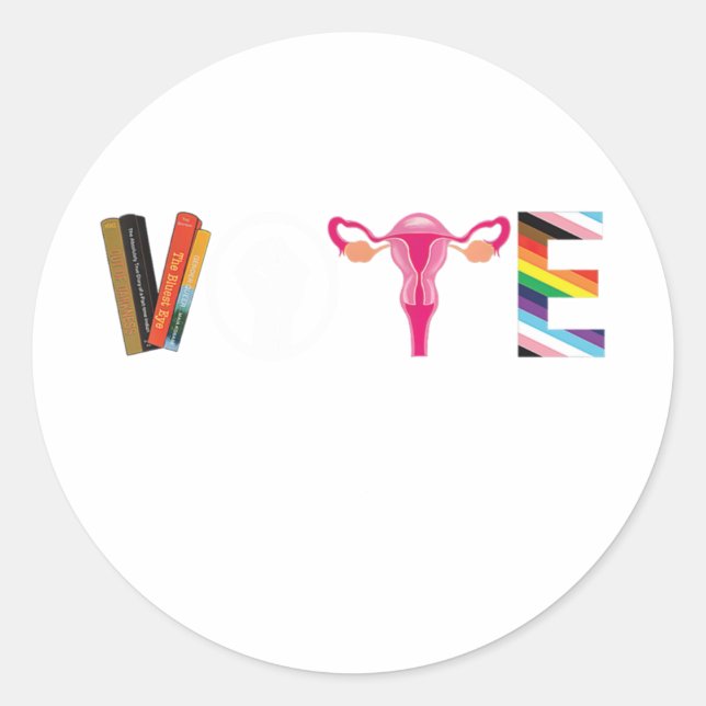 Rond Sticker pour le progrès de l'égalité des votes (Devant)
