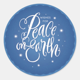 Rond Sticker pour le retour de la paix sur Terre