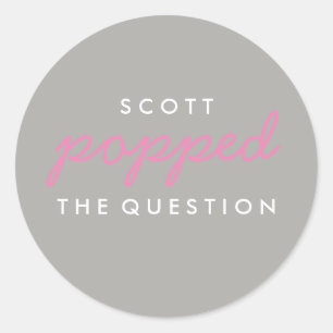 Rond Sticker pour le sac de bienvenue Popcorn à la ques