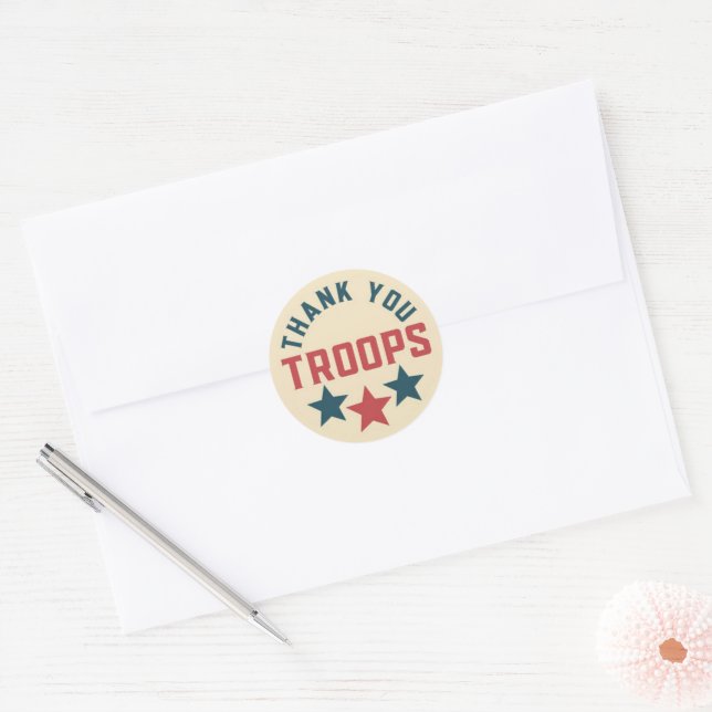 Rond Sticker pour le sceau de Merci (Enveloppe)