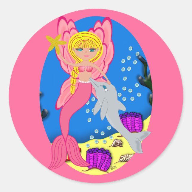 Rond Sticker pour le sceau d'enveloppe Merfaery (Devant)