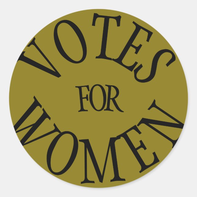 Rond Sticker pour le suffrage féminin (Devant)