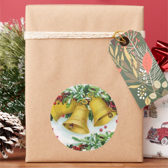 Rond Sticker pour les cloches de Noël (vacances)