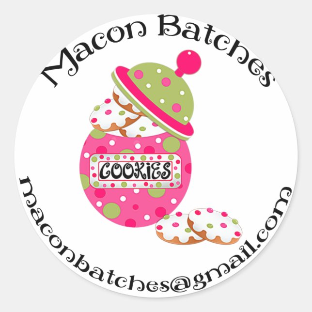 Rond Sticker pour les cookies de Darla (Devant)