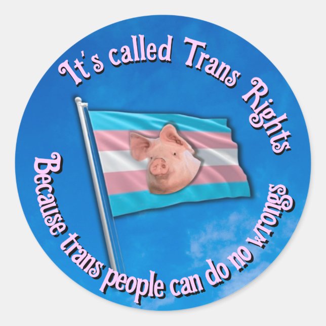 Rond Sticker pour les droits trans (Devant)