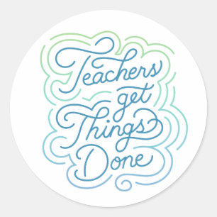 Rond Sticker pour les enseignantes et les enseignants m