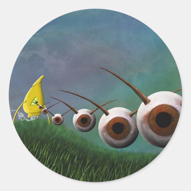 Rond Sticker pour les envahisseurs oculaires (Devant)
