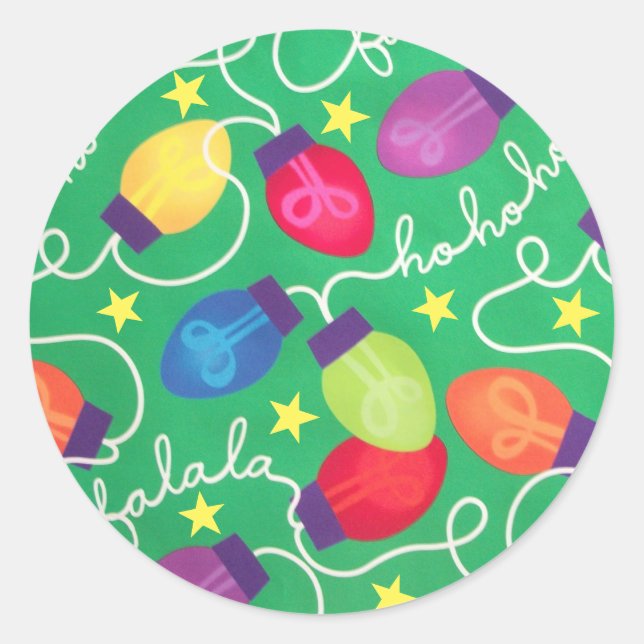 Rond Sticker pour les lumières de Noël (Devant)