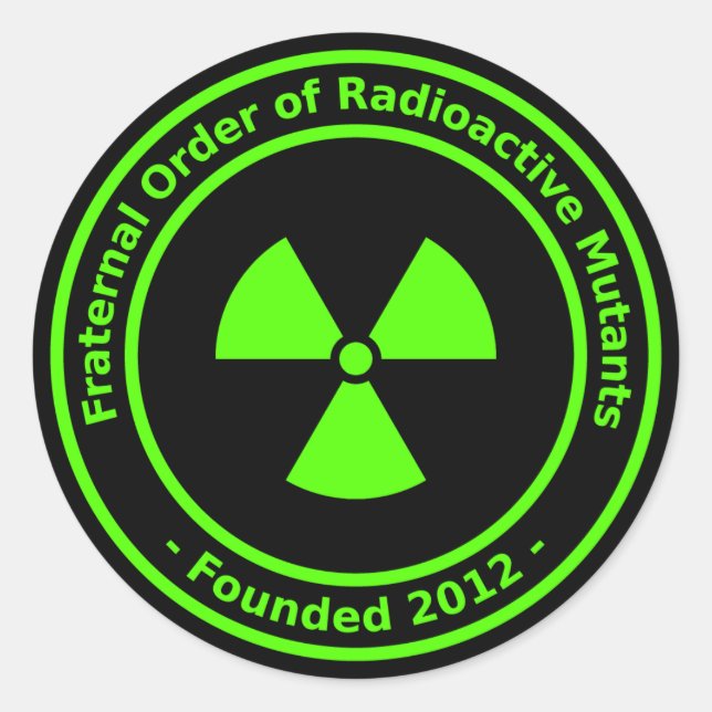 Rond Sticker pour les mutants radioactifs (Devant)