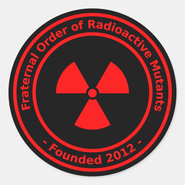 Rond Sticker pour les mutants radioactifs (rouge) (Devant)