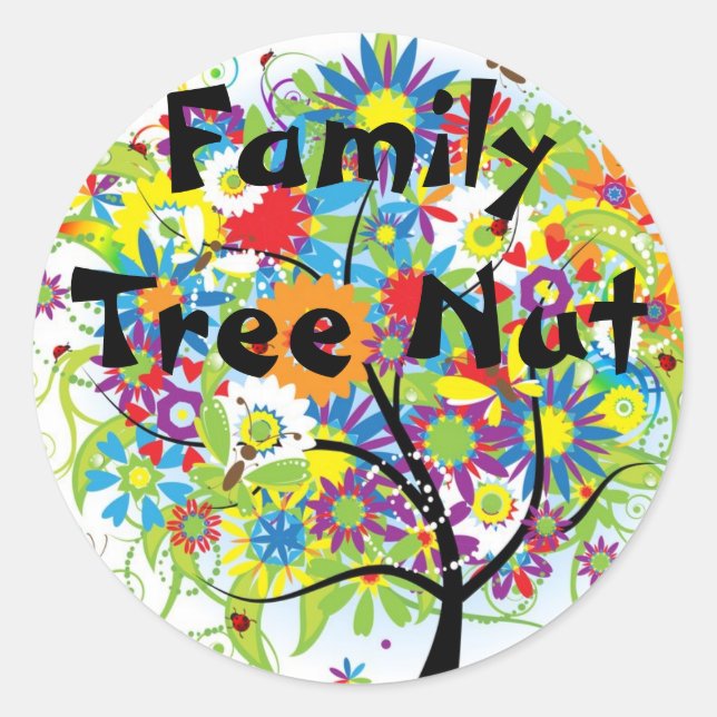 Rond Sticker pour les noix de famille (Devant)