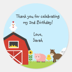 Rond Sticker pour les petits camarades de Barnyard