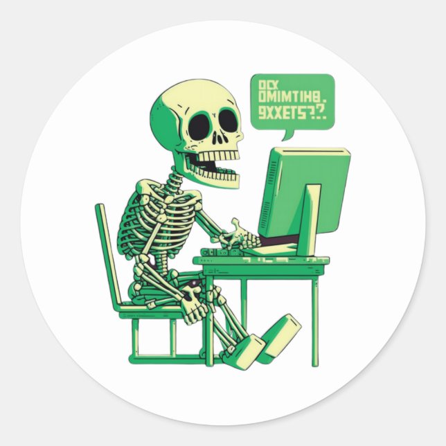 Rond Sticker pour les programmeurs et les développeurs (Devant)