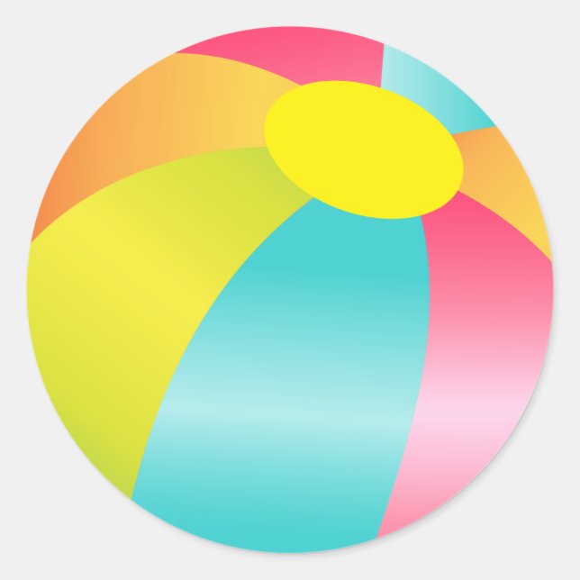 Rond Sticker pour l'été du Beach Ball (Devant)