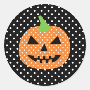 Rond Sticker pour l'Halloween Jack-O-Lantern