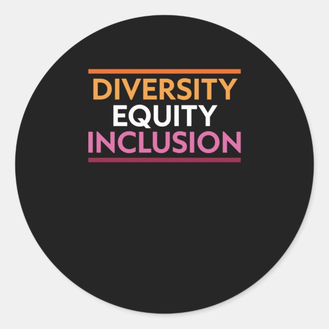 Rond Sticker pour l'inclusion dans l'équité en matière  (Devant)