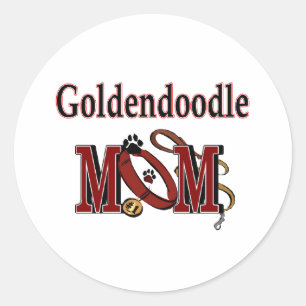 Rond Sticker pour maman Goldendoodle