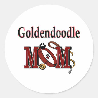 Rond Sticker pour maman Goldendoodle