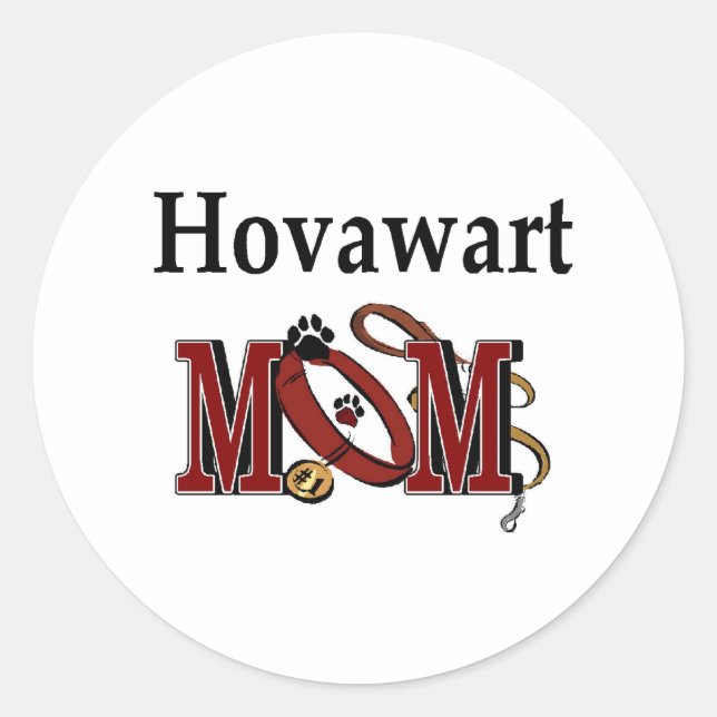 Rond Sticker pour maman Hovawart (Devant)