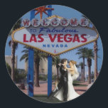 Rond Sticker pour mariée et chambre Mariage de Las Vega<br><div class="desc">Sticker pour mariée et chambre Mariage de Las Vegas</div>