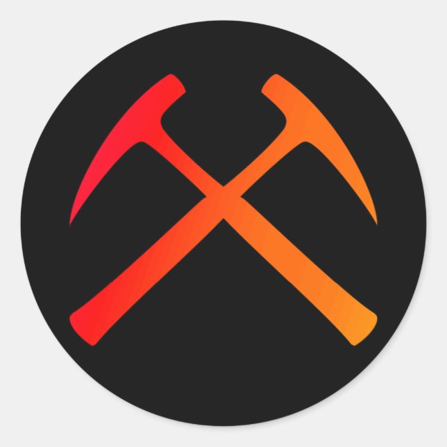 Rond Sticker pour marteaux de roche croisés (Devant)