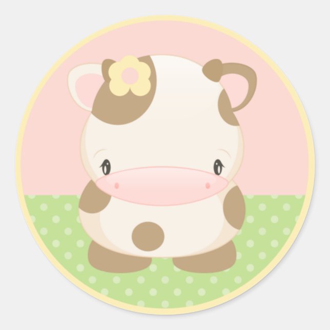 Rond Sticker pour moto-vache de ferme Diddles (Devant)