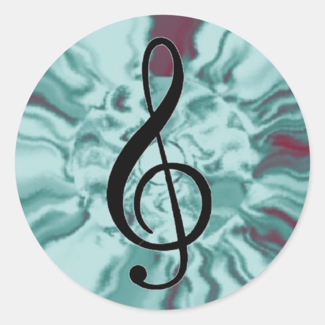 Rond Sticker pour note de musique (Devant)
