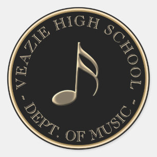 Rond Sticker pour notes de musique pour les écoles et l