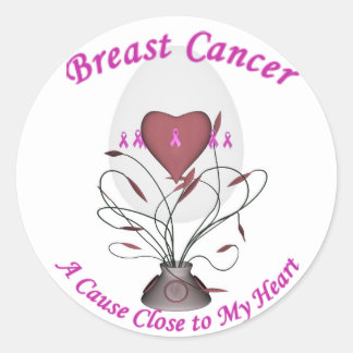 Rond Sticker pour oeufs de sensibilisation au cancer du