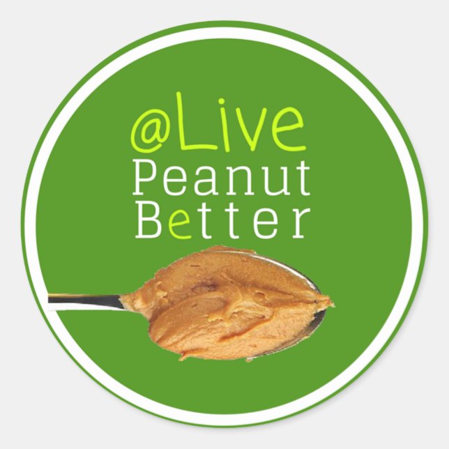 Rond Sticker pour ordinateur portable Live Peanut Bette (Devant)
